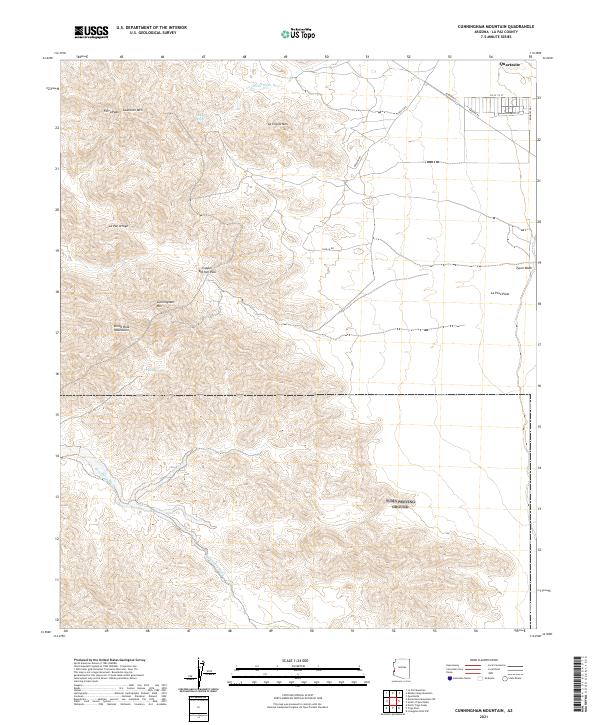 USGS US Topo 7.5-minute map for Cunningham Mountain AZ 2021