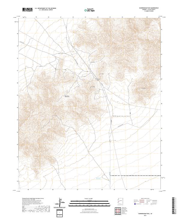 US Topo 7.5-minute map for Cunningham Pass AZ