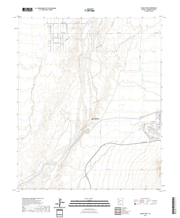 US Topo 7.5-minute map for Daggs Tank AZ