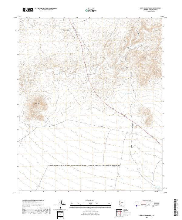 US Topo 7.5-minute map for Date Creek Ranch AZ