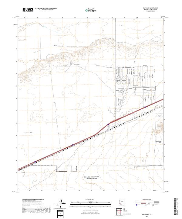 US Topo 7.5-minute map for Dateland AZ