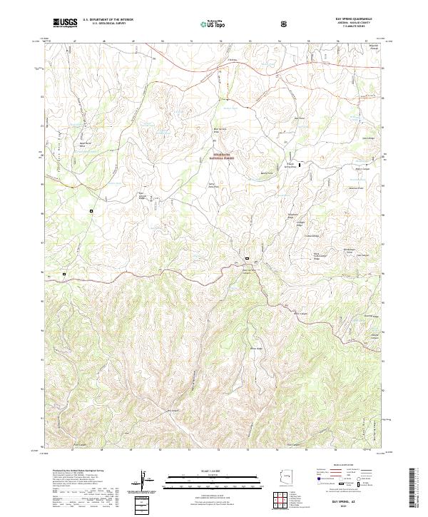 US Topo 7.5-minute map for Day Spring AZ