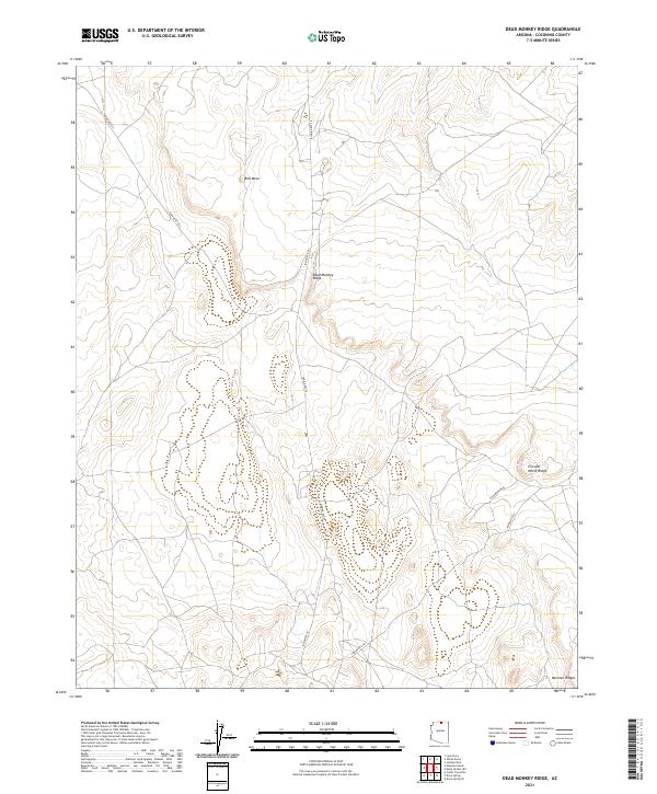 US Topo 7.5-minute map for Dead Monkey Ridge AZ