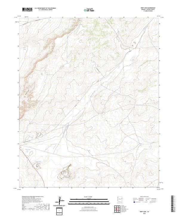 US Topo 7.5-minute map for Deep Lake AZ