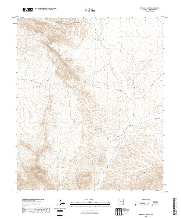 US Topo 7.5-minute map for Deepwell Ranch AZ