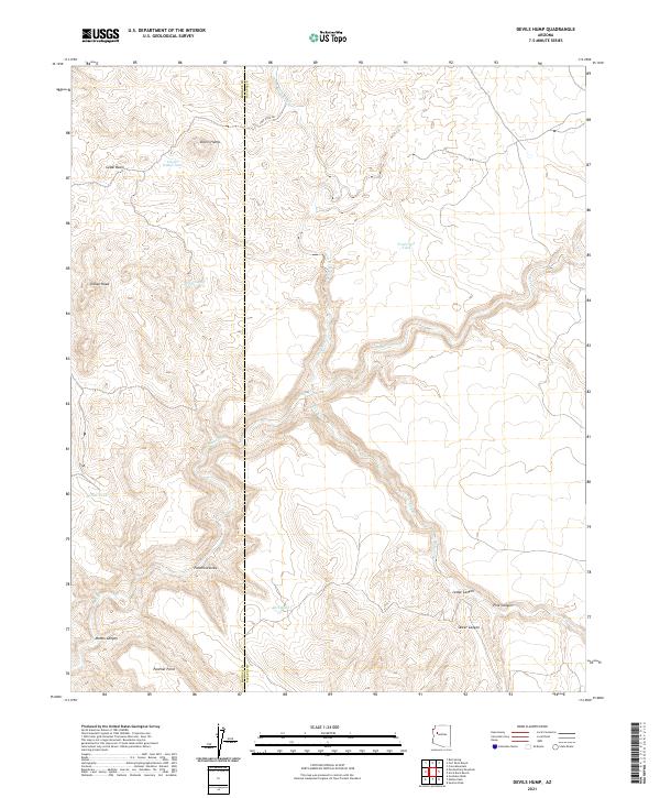 US Topo 7.5-minute map for Devils Hump AZ