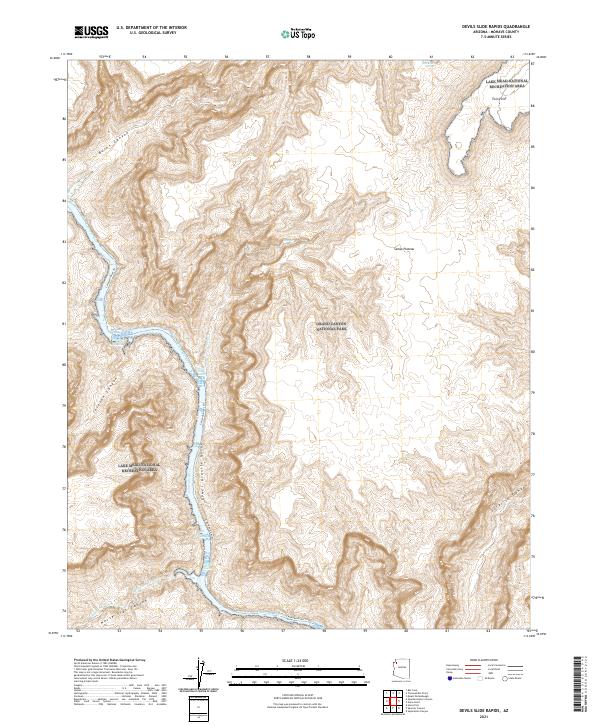 US Topo 7.5-minute map for Devils Slide Rapids AZ