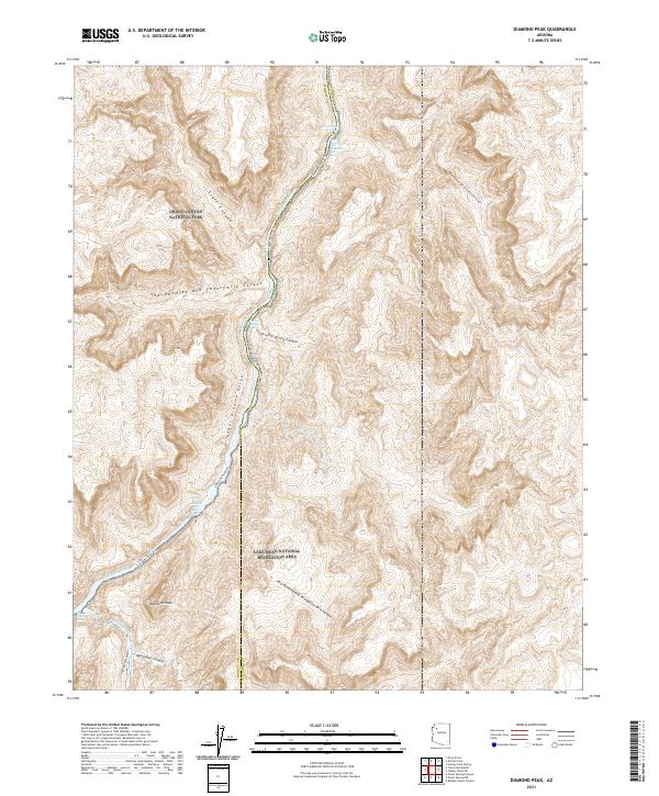 US Topo 7.5-minute map for Diamond Peak AZ