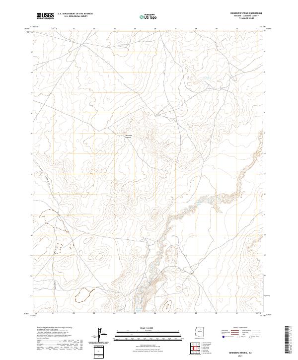 US Topo 7.5-minute map for Dinnebito Spring AZ