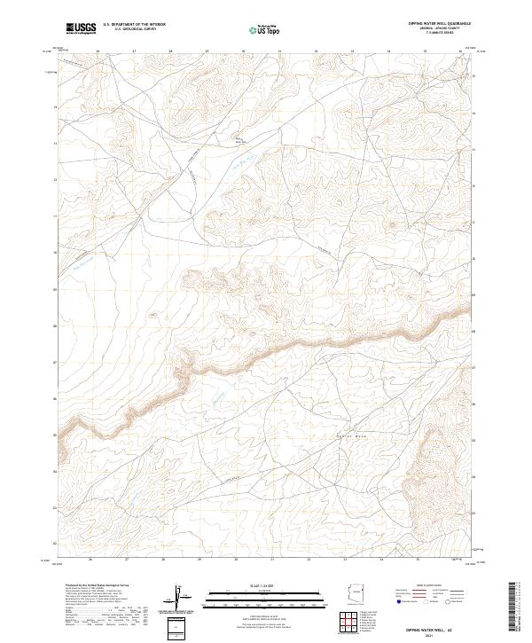 US Topo 7.5-minute map for Dipping Water Well AZ