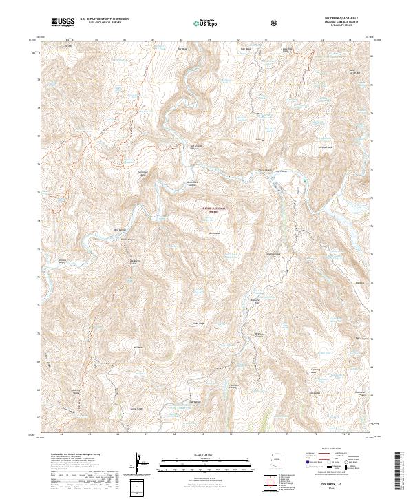 US Topo 7.5-minute map for Dix Creek AZ