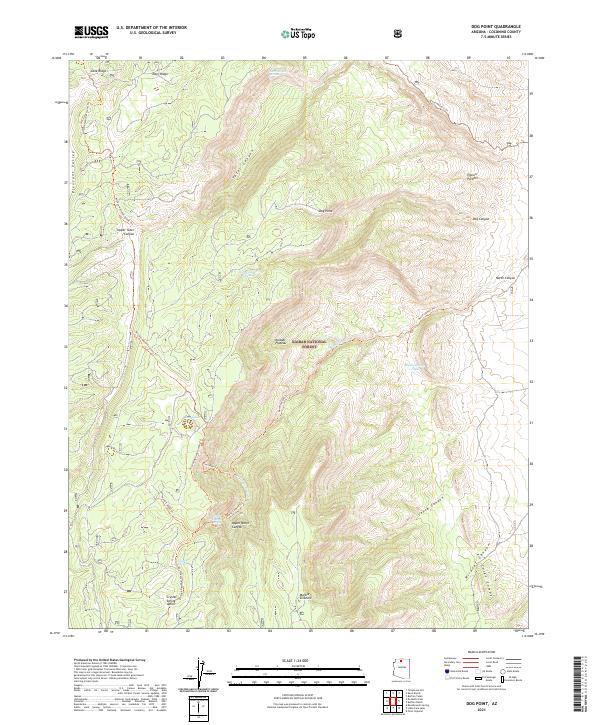 US Topo 7.5-minute map for Dog Point AZ