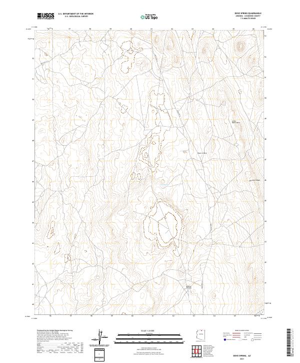 US Topo 7.5-minute map for Dove Spring AZ