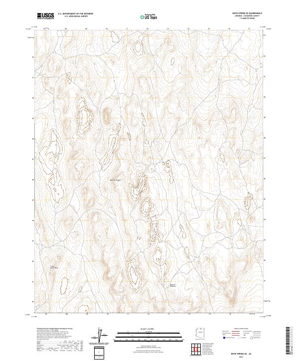 US Topo 7.5-minute map for Dove Spring SE AZ