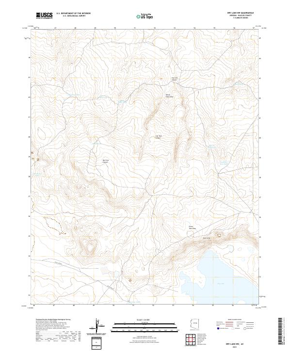 US Topo 7.5-minute map for Dry Lake NW AZ