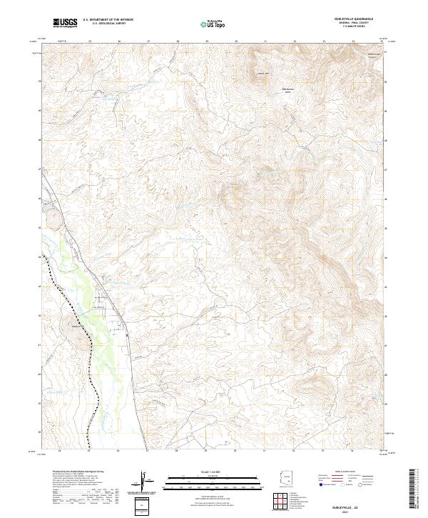 US Topo 7.5-minute map for Dudleyville AZ