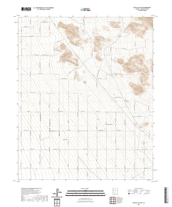 US Topo 7.5-minute map for Dutch Flat NW AZ