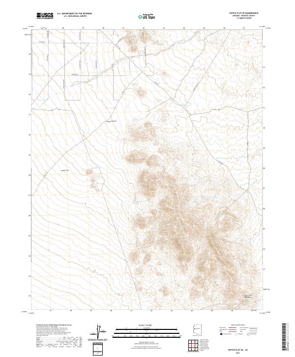 US Topo 7.5-minute map for Dutch Flat SE AZ