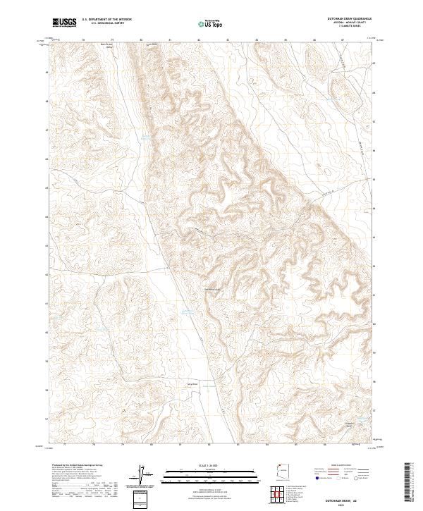 US Topo 7.5-minute map for Dutchman Draw AZ