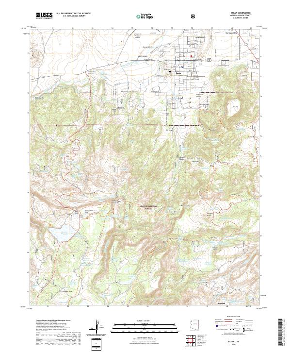 US Topo 7.5-minute map for Eagar AZ