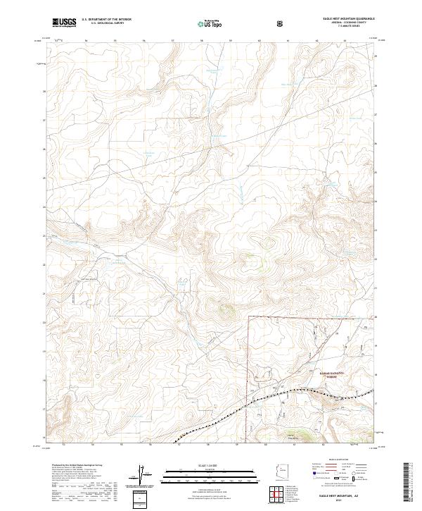 US Topo 7.5-minute map for Eagle Nest Mountain AZ