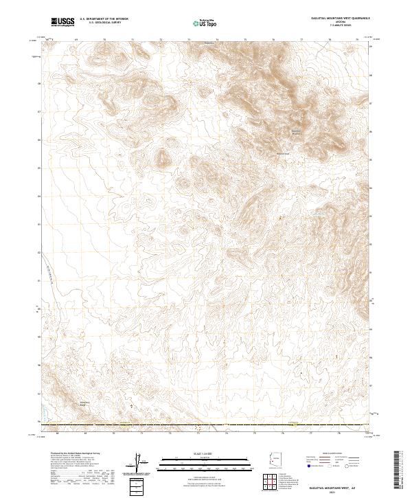 US Topo 7.5-minute map for Eagletail Mountains West AZ