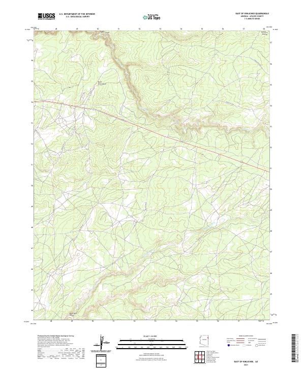 US Topo 7.5-minute map for East of Kinlichee AZ