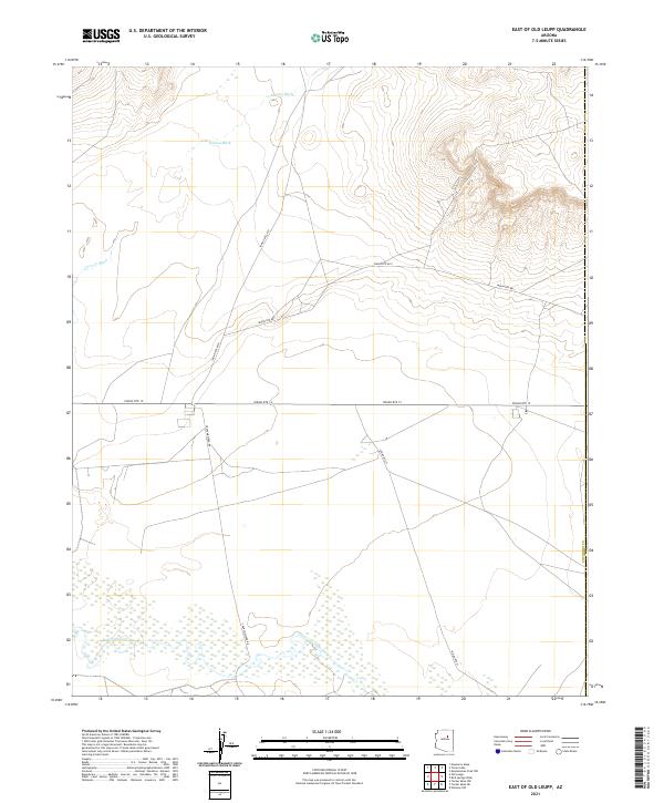 US Topo 7.5-minute map for East of Old Leupp AZ