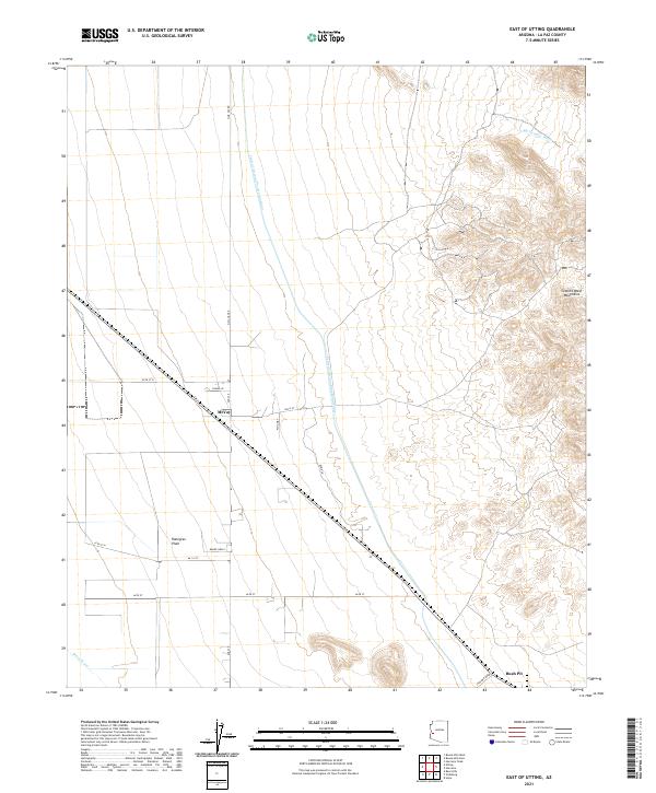 US Topo 7.5-minute map for East of Utting AZ