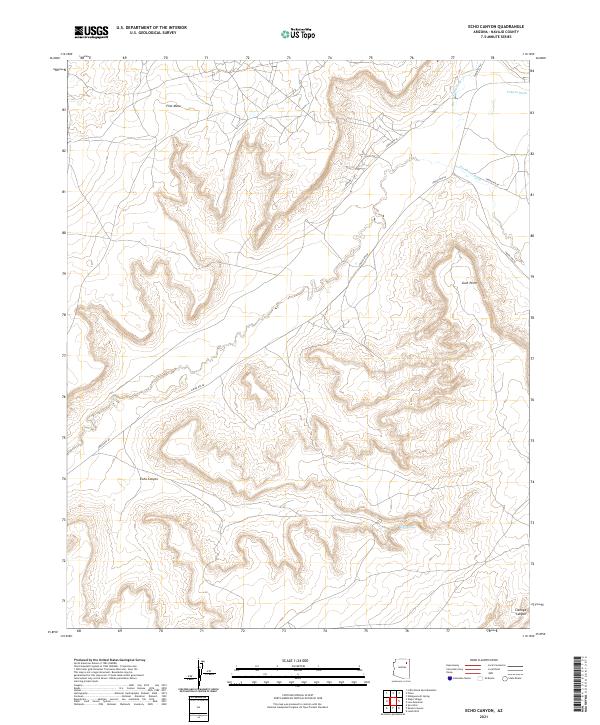 US Topo 7.5-minute map for Echo Canyon AZ