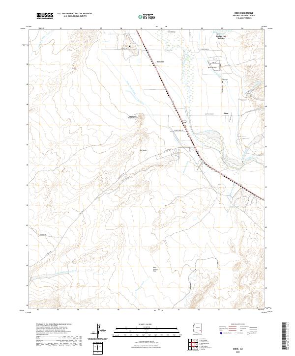 US Topo 7.5-minute map for Eden AZ