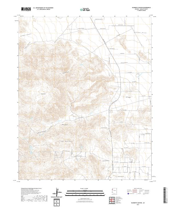 US Topo 7.5-minute map for Elements Canyon AZ