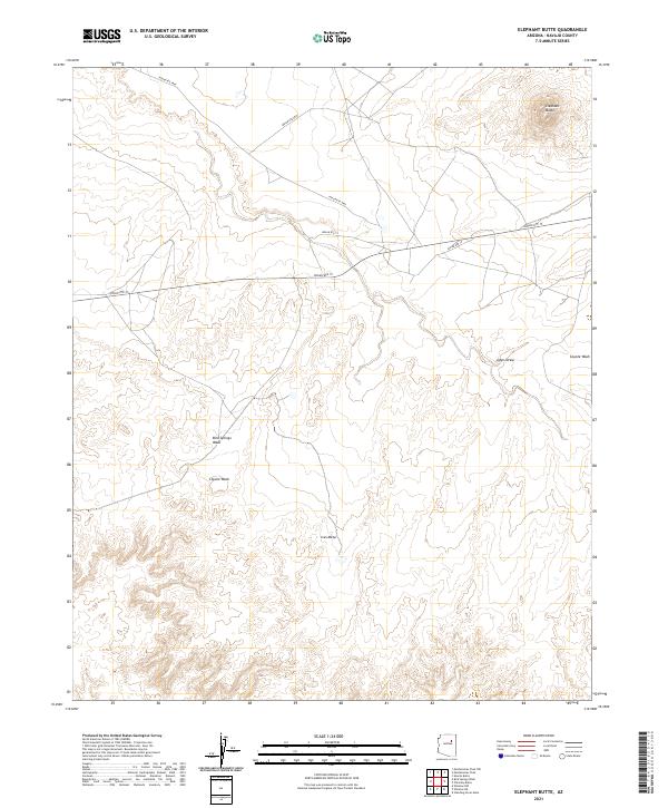 US Topo 7.5-minute map for Elephant Butte AZ