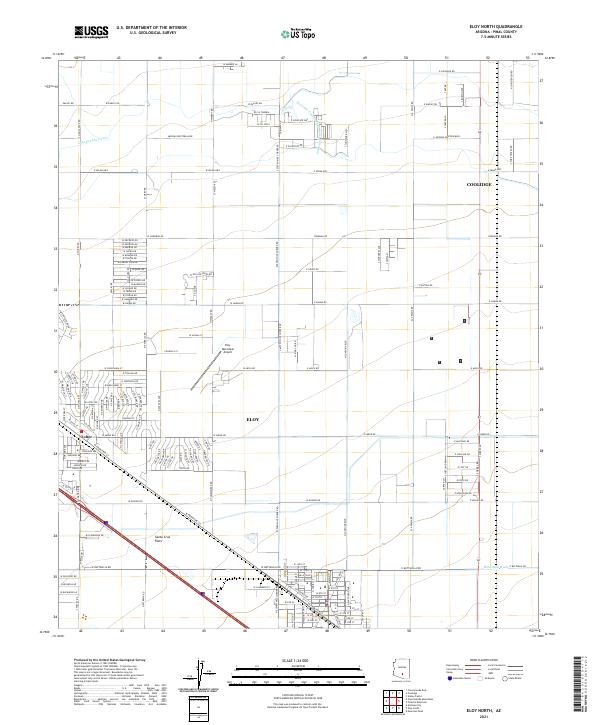 US Topo 7.5-minute map for Eloy North AZ