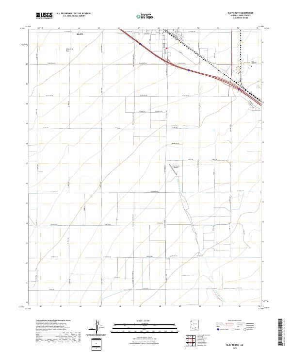 US Topo 7.5-minute map for Eloy South AZ