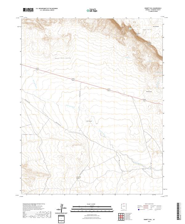 US Topo 7.5-minute map for Emmett Hill AZ