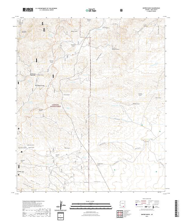 US Topo 7.5-minute map for Empire Ranch AZ