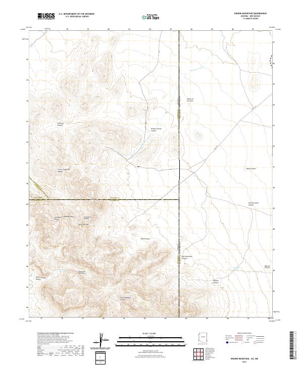 US Topo 7.5-minute map for Engine Mountain AZNM