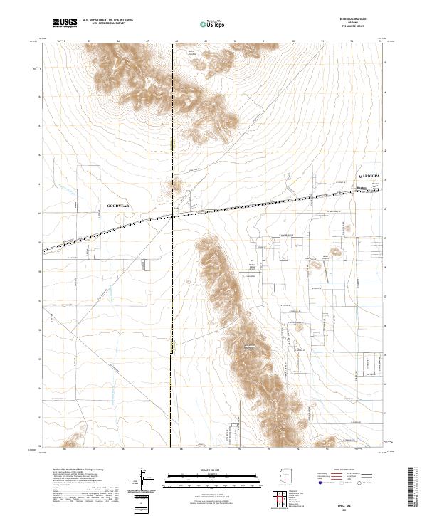 US Topo 7.5-minute map for Enid AZ