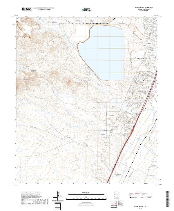 US Topo 7.5-minute map for Esperanza Mill AZ