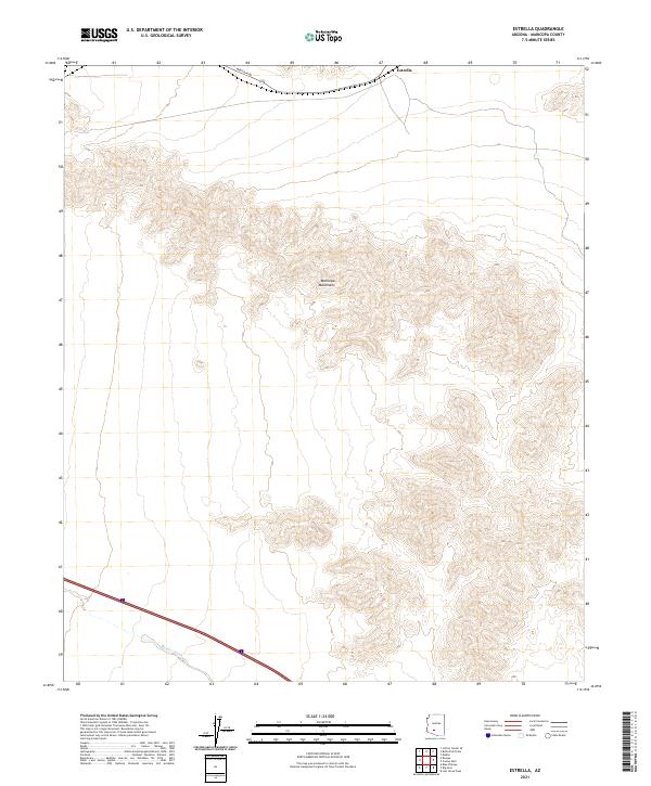 US Topo 7.5-minute map for Estrella AZ