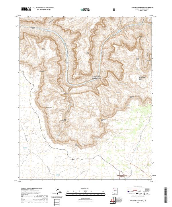 US Topo 7.5-minute map for Explorers Monument AZ