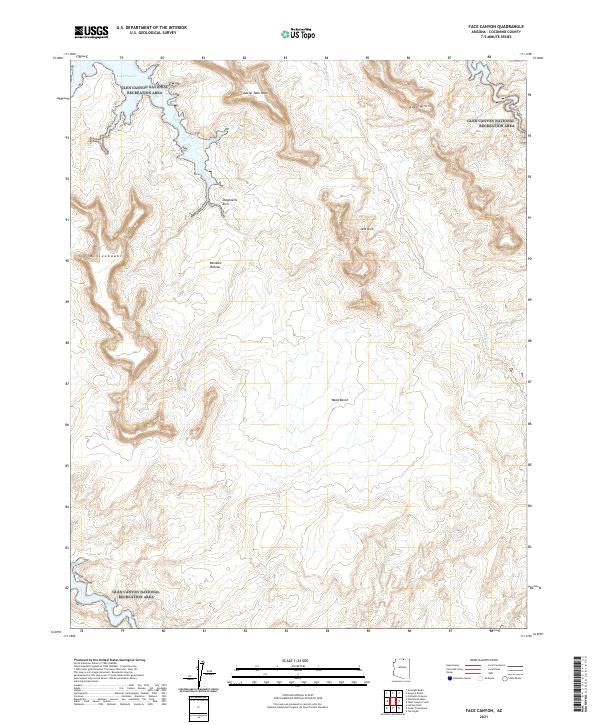 US Topo 7.5-minute map for Face Canyon AZ