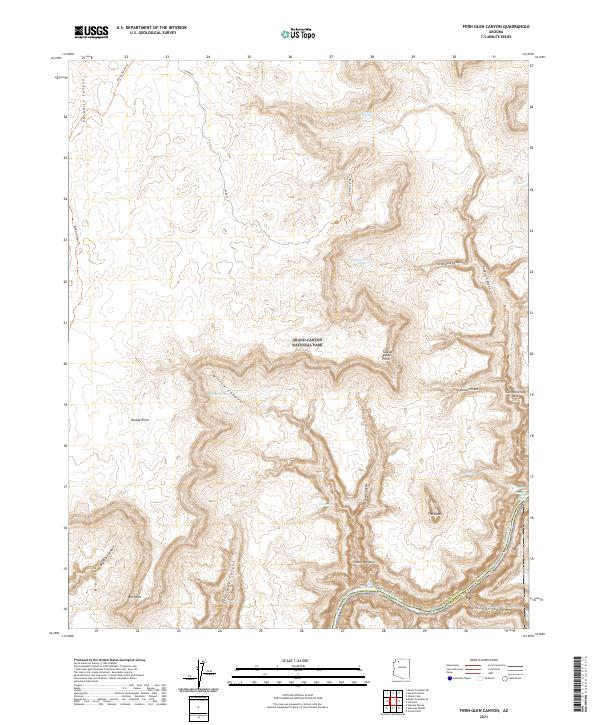 US Topo 7.5-minute map for Fern Glen Canyon AZ