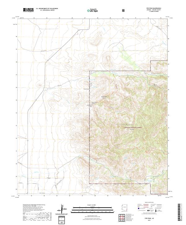 USGS US Topo 7.5-minute map for Fife Peak AZ 2021