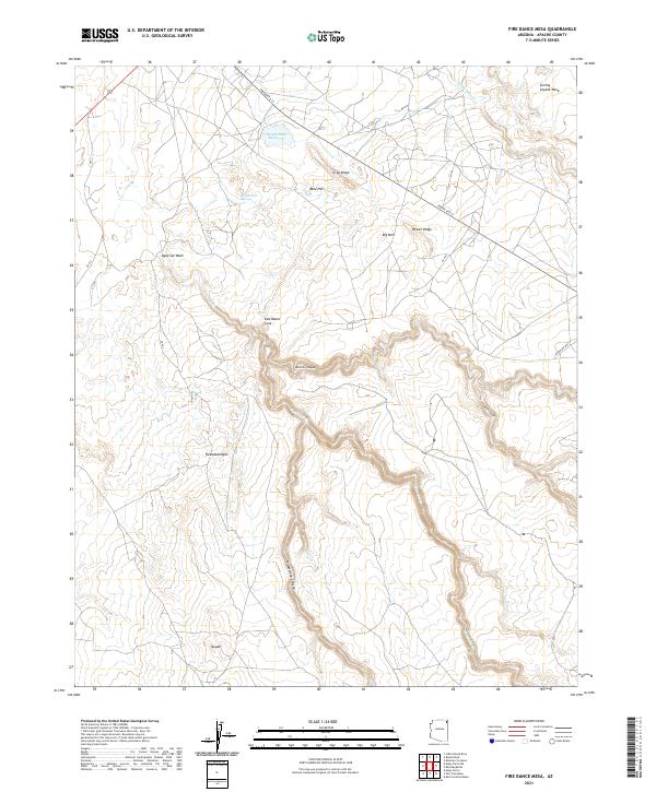 US Topo 7.5-minute map for Fire Dance Mesa AZ