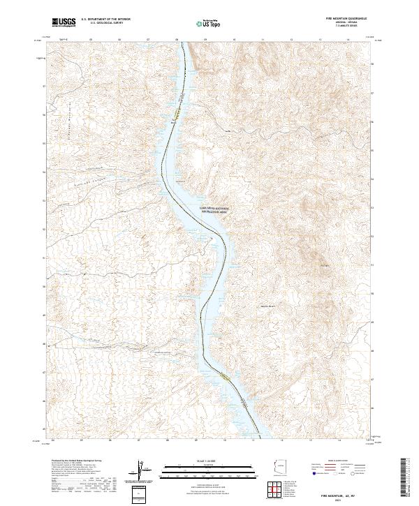 US Topo 7.5-minute map for Fire Mountain AZNV