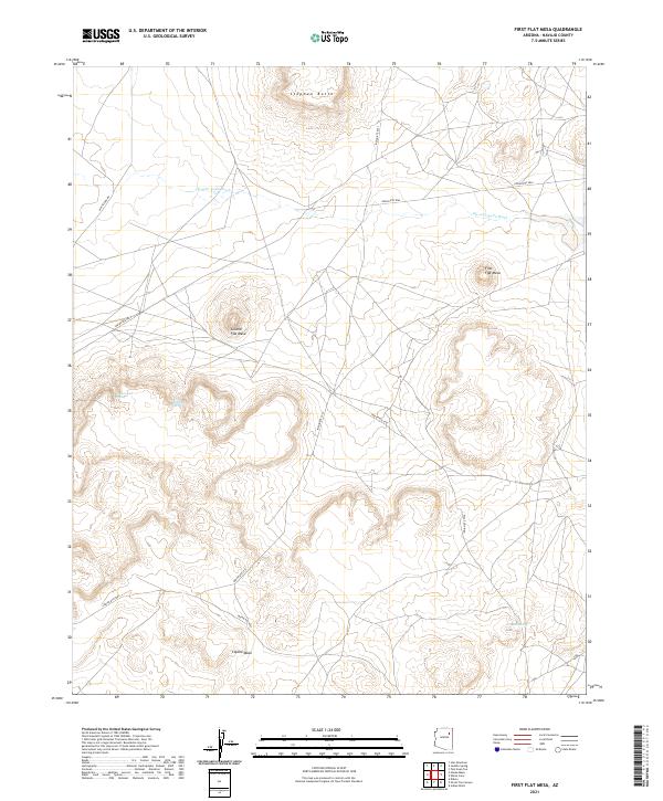 US Topo 7.5-minute map for First Flat Mesa AZ