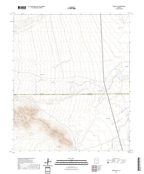 US Topo 7.5-minute map for Fisher Hills AZ