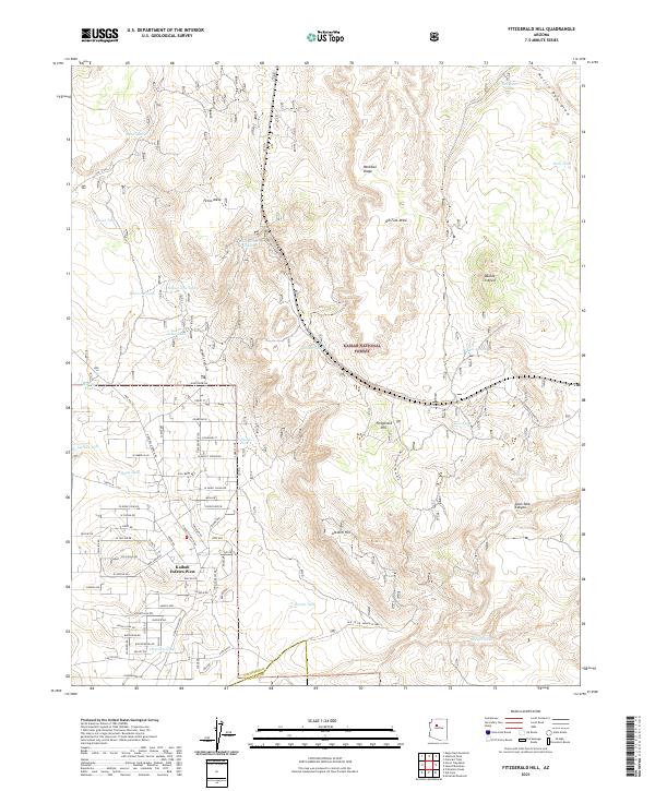 US Topo 7.5-minute map for Fitzgerald Hill AZ